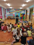 ilustracja do wpisu 
Spotkanie z policjantem- zajęcia edukacyjne