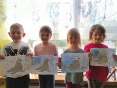 ilustracja do wpisu 
Foka, pingwin i Eskimos- praca plastyczna- rozwijanie sprawności palców i ręki, kształtowanie umiejętności skupienia uwagi