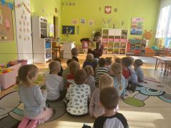 ilustracja do wpisu 
Spotkanie z P. Bibliotekarką 08.03.2023r