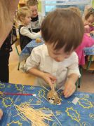 ilustracja do wpisu 
Dzień Jeża- dzieci z koła plastycznego "Mały artysta" wykonały pracę plastyczną "Jeż" z ziemniaka i wykałaczek